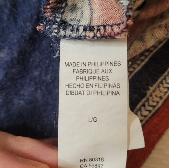 Lucky Brand Boho South Western Short Sleeve Tee sz L - Picture 6 of 13